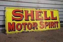 Shell Motor Spirit Enamel Advertising Sign  