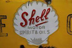 Shell Motor Spirit and Oil andquotPlease Closeandquot Enamel Sign