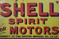 Shell Spirit Motors Double Sided Enamel Advertising Sign 