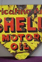 Shell Triangle Double Sided Enamel Advertising Sign 