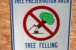 Shire Of Lillydale Tree Presevation Tin Sign