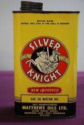 Silver Knight one Quart Oil Tin 