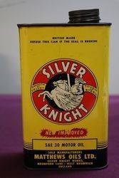 Silver Knight one Quart Oil Tin 