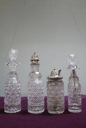 Silver Plated 6 Bottle Cut Glass Tantalus