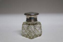 Silver Top Bottle With Stopper 