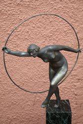 Silvered Bronze Hoop Dancer by De Fiesol