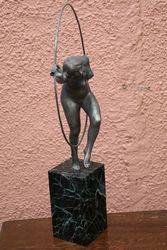 Silvered Bronze Hoop Dancer by De Fiesol