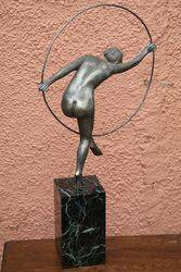 Silvered Bronze Hoop Dancer by De Fiesol