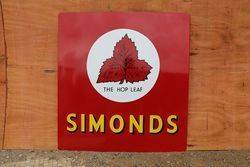 Simonds The Hop Leaf Enamel Advertising Sign