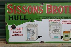 Sissons Brothers and Co Ltd Enamel Advertising Sign 