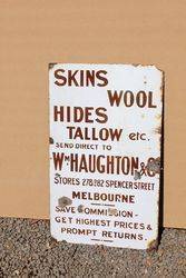 Skins Wool Hides Melbourne Advertising Sign
