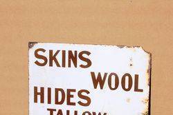 Skins Wool Hides Melbourne Advertising Sign