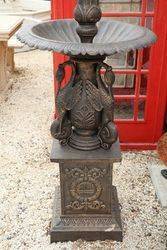 Small Cast Iron Ibis 2 Tier Fountain