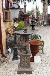 Small Cast Iron Ibis 2 Tier Fountain