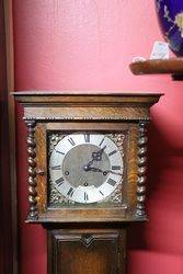 Small Early C20th Oak Grandmother Clock 