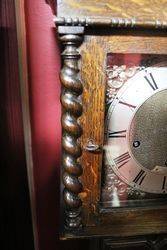 Small Early C20th Oak Grandmother Clock 