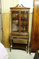 Small Inlaid Collectors Cabinet