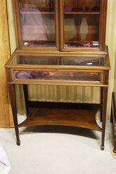 Small Inlaid Collectors Cabinet