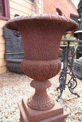 Small Romano Cast Iron Urn And Base 