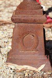 Small Sonte Cast Iron Urn On Base 