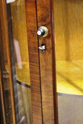 Small Walnut Half Round Display Cabinet