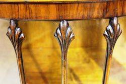 Small Walnut Half Round Display Cabinet