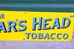 Smoke Boars Head Tobacco Enamel Advertising Sign