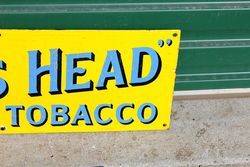 Smoke Boars Head Tobacco Enamel Advertising Sign