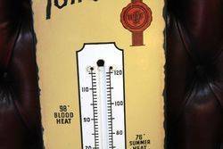 Smoke Tom Long Grand Old Rich Tobacco Enamel Advertising Thermometer