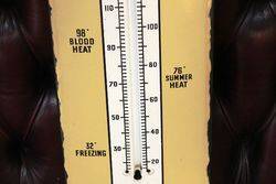 Smoke Tom Long Grand Old Rich Tobacco Enamel Advertising Thermometer