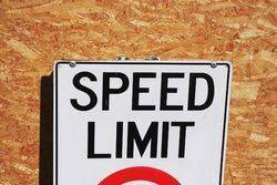 Speed Limit 10 Tin Sign