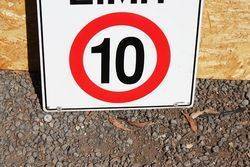 Speed Limit 10 Tin Sign