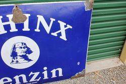 Sphinx Benzine Large Convex Enamel Sign