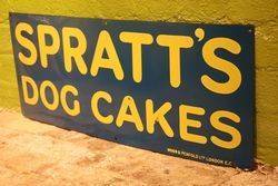 Sprattand39s Dog Cakes Enamel Advertising Sign  