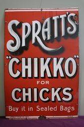 Sprattand39s Enamel Advertising Sign 