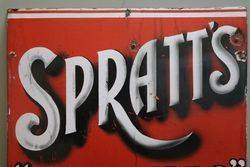 Sprattand39s Enamel Advertising Sign 