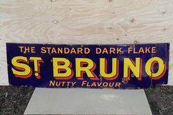 St Bruno Tobacco Enamel Advertising Sign 