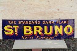 St Bruno Tobacco Enamel Advertising Sign 