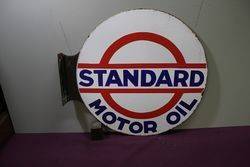 Standard Motor Oil Double Sided Enamel Sign