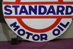 Standard Motor Oil Double Sided Enamel Sign