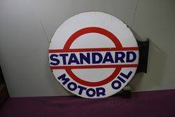 Standard Motor Oil Double Sided Enamel Sign