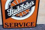 Studebaker Service Near Mint Double Sided Enamel Sign