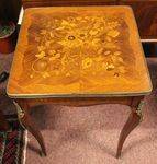 Stunning 19th Century French Marquetry Side Table With Metal Mounts C1890