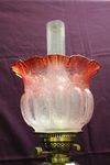 Stunning And Rare 19th Century Victorian Oil Lamp All Original Including Glass Shade