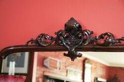 Stunning Antique Burr Walnut Mirror Back Credenza 