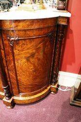 Stunning Antique Burr Walnut Mirror Back Credenza 