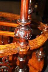 Stunning Antique Inlaid Burr Walnut Canterbury