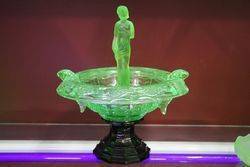 Stunning Art Deco Bowl  Figure + Stands 
