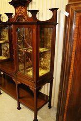 Stunning Art Nouveau Inlaid Parlor Cabinet 