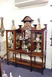 Stunning Art Nouveau Inlaid Parlour Cabinet 